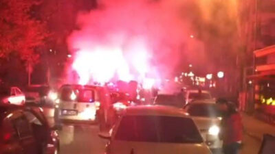 Bursa’da pes dedirten görüntüler! Yolu kapatıp…