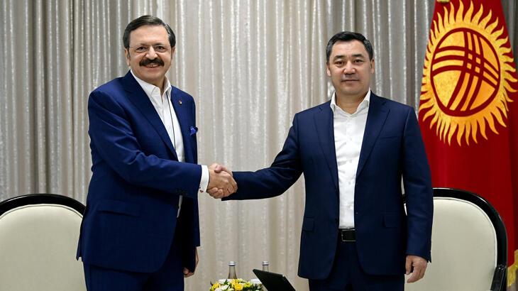 Kırgızistan Cumhurbaşkanı Caparov, Hisarcıklıoğlu’nu kabul etti