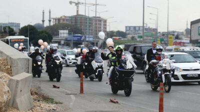 Bursa’dan renkli görüntüler! Nikâha böyle gittiler