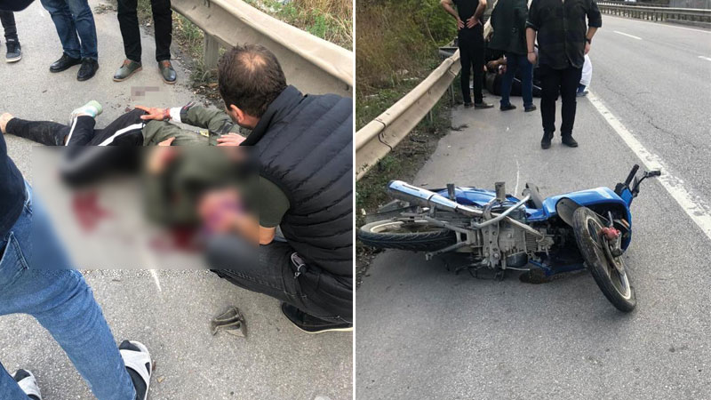 Bursa’da feci kaza! Kanlar içerisinde yerde kaldı