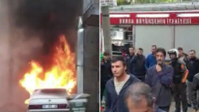 Bursa’da sokak ortasında panik anları! Film gibi izlediler