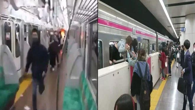 Trende dehşet! İlk önce yolculara saldırdı ardından vagonu ateşe verdi