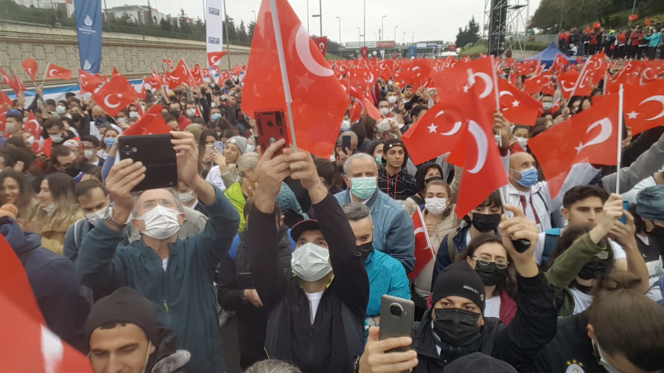 İstanbul Maratonunda 55 İnegöllü Koştu