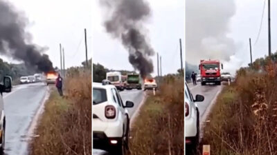 Bursa’da korku dolu dakikalar! Alev alev yandı
