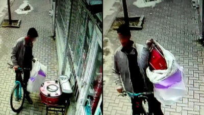 Bursa’daki hırsızlık kamerada