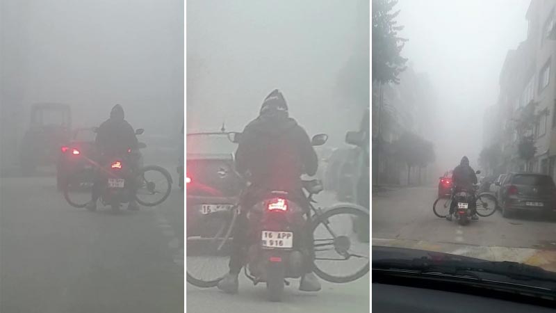 Görüntüler Bursa’dan… Trafikte tehlike saçtı