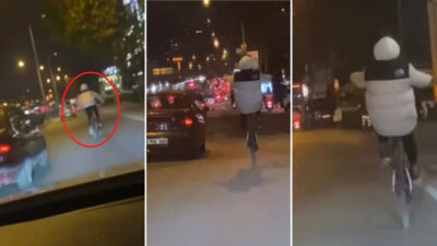 Bursa’da tehlikeli yolculuk! O anlar kamerada