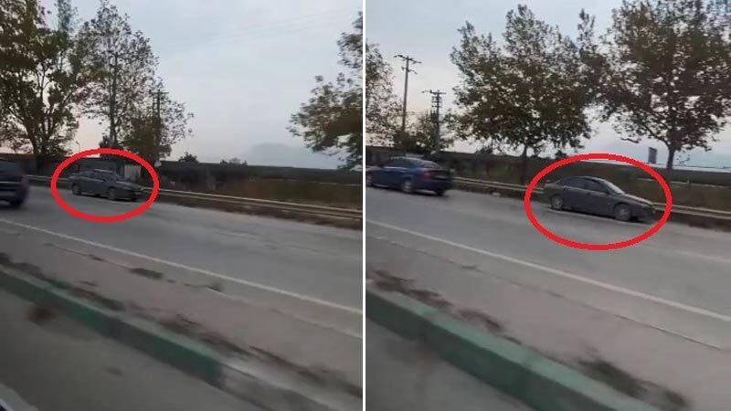 Bursa’da akıl almaz olay! Faciaya davetiye çıkardı Bursa’da bir otomobil sürücüsü, şehirlerarası yolda tersten giderek herkesin canını