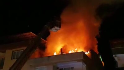 Bursa’da korkutan yangın! Alev alev yandı