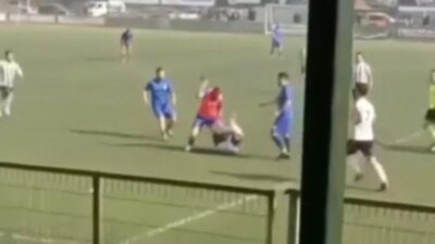 Bursa’da amatör maçta kavga! Hastanelik oldu…