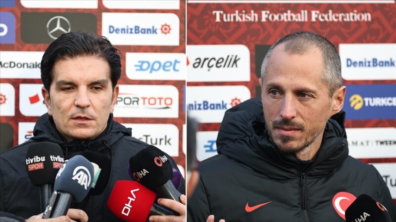 A Milli Futbol Takımının yardımcı antrenörler Kenan Koçak ve Jan-Moritz