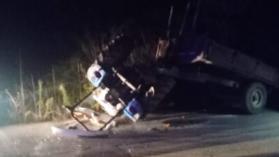 Bursa’da traktör devrildi!