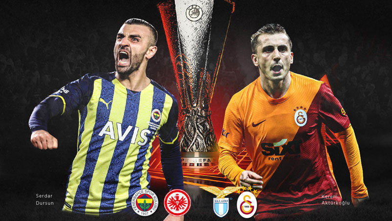Fenerbahçe 20.45'te Eintracht Frankfurt'u konuk ederken, lider Galatasaray 23.00'te Lazio