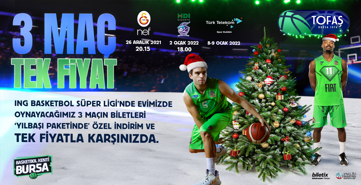 Bursalı basketbol severlere TOFAŞ’tan güzel haber! 3 maç tek fiyat