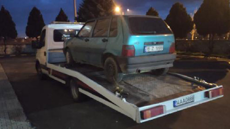 Yer: Bursa… Çalınan otomobil çekici ile taşınırken bulundu