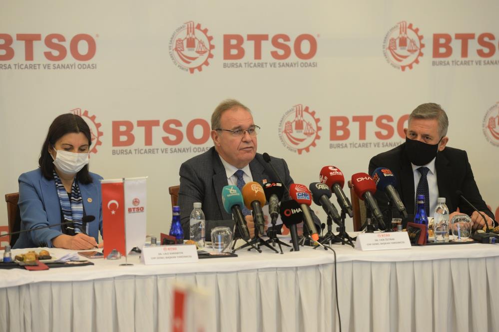 BTSO’da ekonomi zirvesi.. CHP heyetini ağırladılar