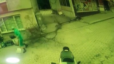 Bursa’da kıl yapı kurtulan temizlik işçisi kameralara yansıdı