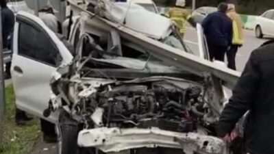 Bursa’da bariyerlere ok gibi saplandı! ‘Burnu bile kanamadı’