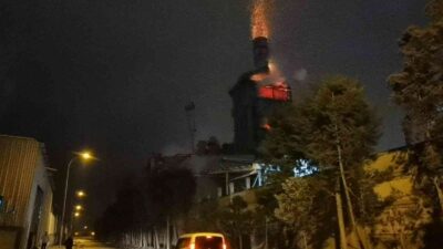 Bursa’da korkutan fabrika yangını!