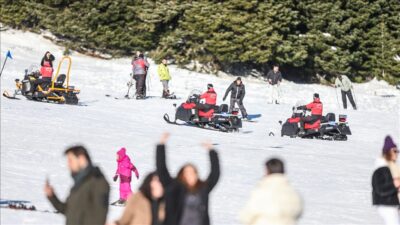 Uludağ’daki pistlerde yoğunluk