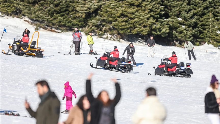 Uludağ’daki pistlerde yoğunluk