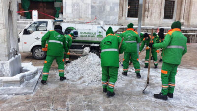 Osmangazi’de 7/24 kar mesaisi