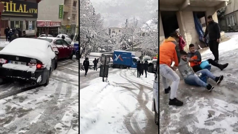 Bursa’da yollar buz pistine döndü Bursa’da yollar buz pistine döndü
