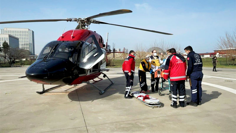 Ambulans helikopterle Bursa’dan Ankara’ya sevk edildi