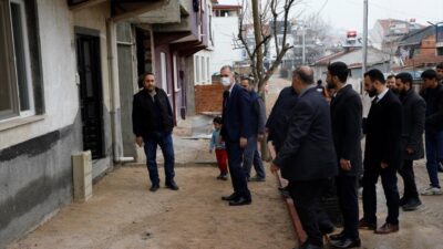 İnegöl Huzur Mahallesi’nde eksik kaldırımlar tamamlanıyor