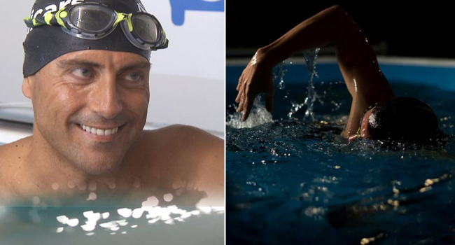 Havuzda 36 saat hiç durmadan yüzdü Havuzda 36 saat hiç durmadan yüzdü