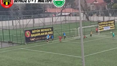 Amatör maçta ilginç olay: Top toplayıcı çocuk golü kurtardı!