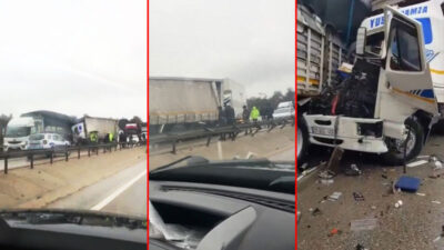 Bursa’da yağış kazaya neden oldu: Yaralılar var