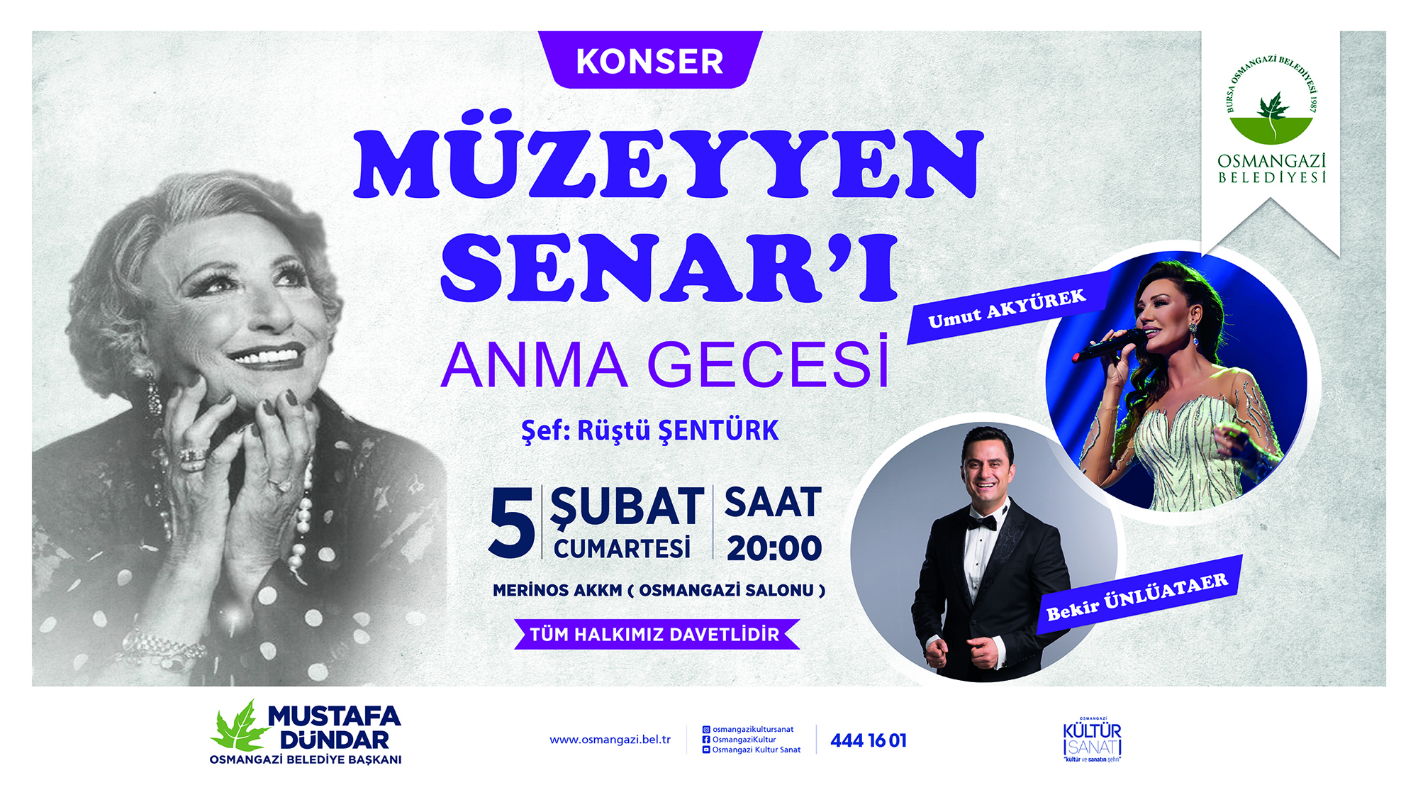 Müzeyyen Senar Osmangazi’de anılacak