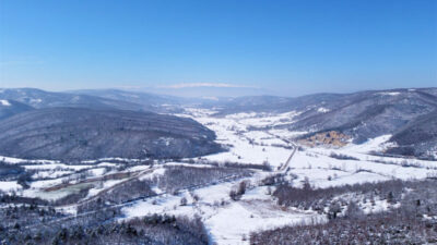 Bilecik-Bursa karayolunun ‘beyazı’ drone yansıdı