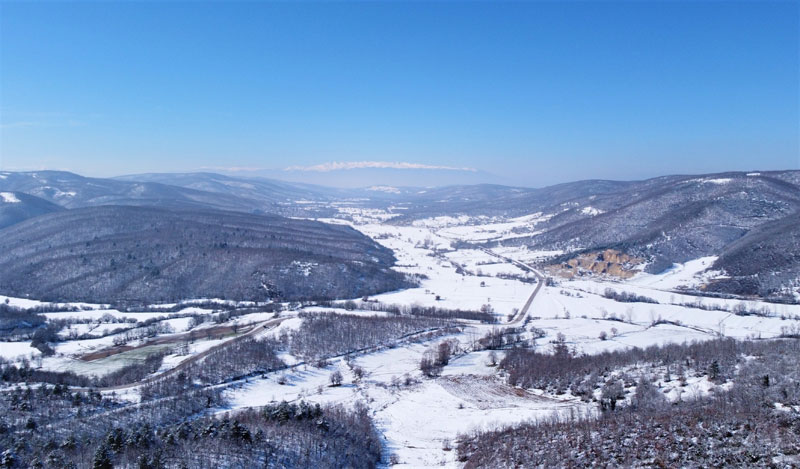 Bilecik-Bursa karayolunun ‘beyazı’ drone yansıdı