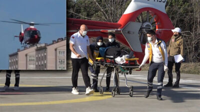 Beyin kanaması geçiren hastanın yardımına böyle yetişti