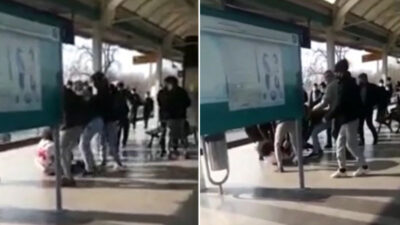 Bursa’da metro istasyonunda kavga! Yumruklar konuştu