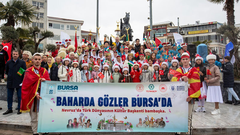 Nevruz ateşi tüm Bursa’yı ısıtıyor Bursa kent merkezinde 21 Mart Nevruz Bayramı’nda start alan 2022