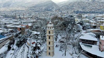 Görüntüler Bursa’dan… Muhteşem kar manzaraları