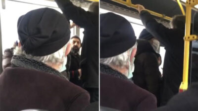 Bursa’da otobüste maske tartışması
