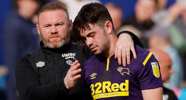 Rooney’nin çalıştırdığı Derby County küme düştü Rooney’nin çalıştırdığı Derby County küme düştü