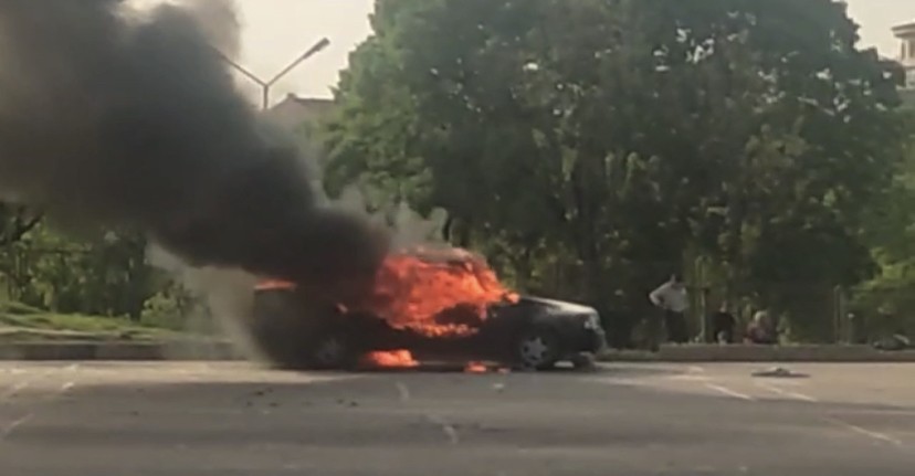 Bursa’da korkutan anlar! Bir an da alev topuna döndü