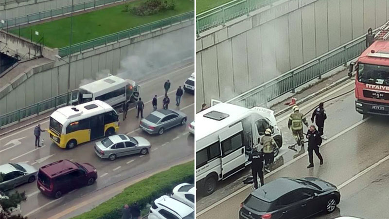 Bursa’da panik anları! Canlarını zor kurtardılar