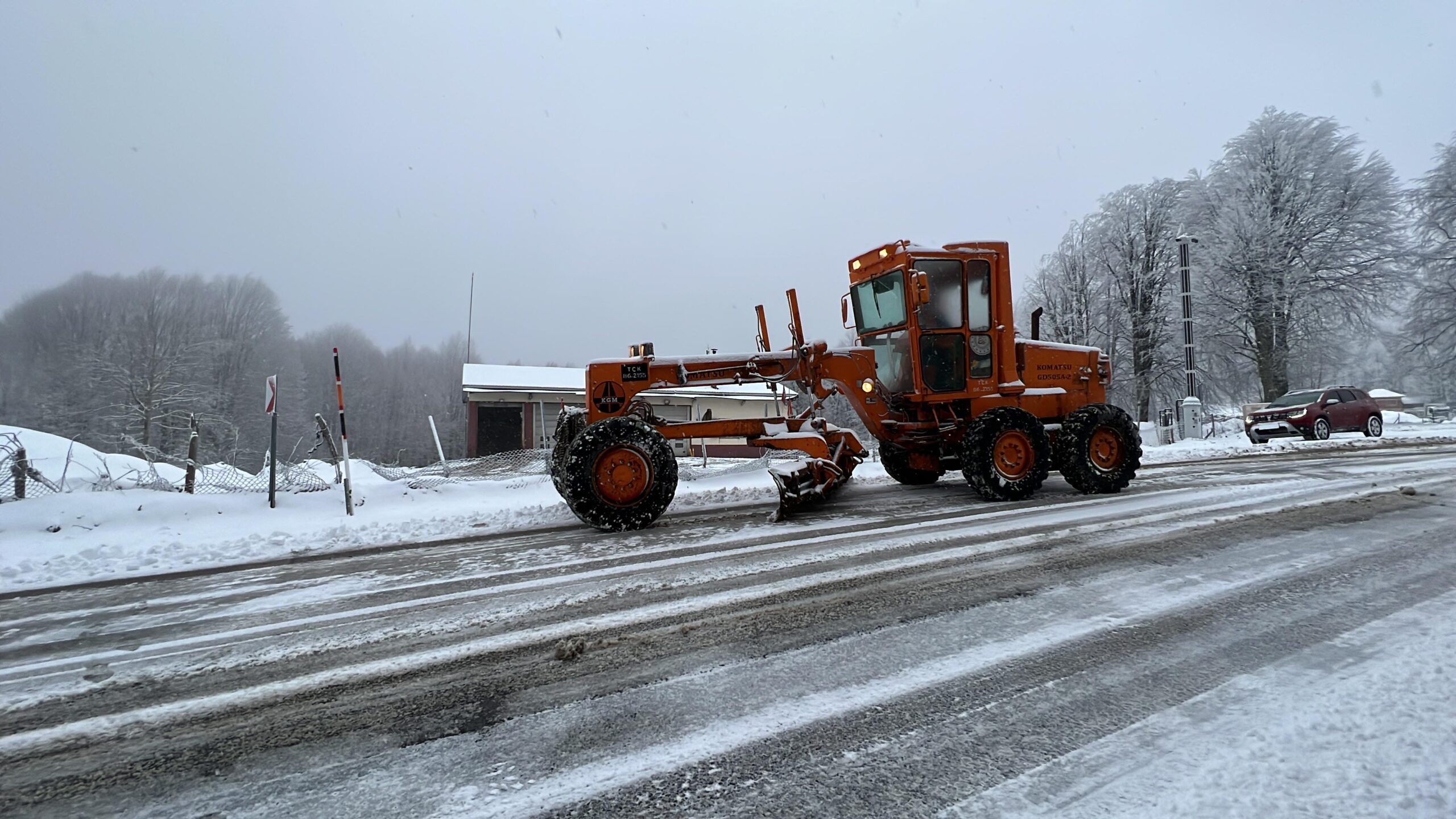Bursa Kütahya arası kar yağışı