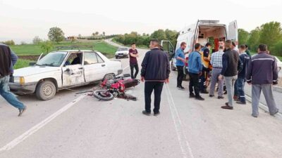 Bursa’da motosikletli sürücü ölümden döndü!