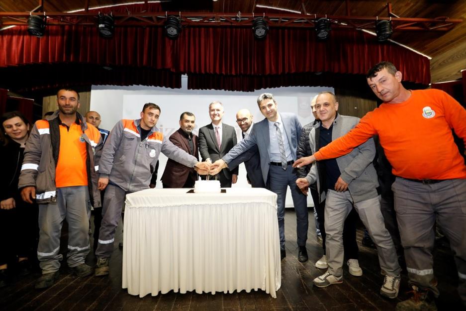 İnegöl Belediyesi’nden personellere sürpriz doğum günü kutlaması