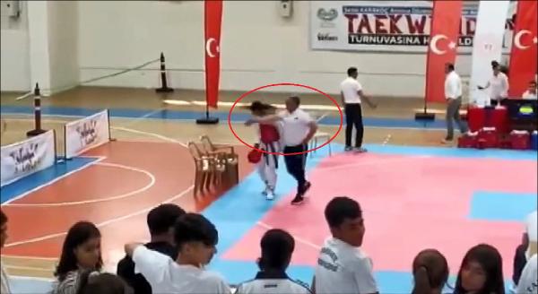 Tepki çeken olay! Antrenörden genç sporcuya tokat