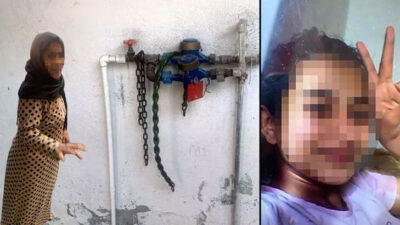 Evden kaçıp dilenen 13 yaşındaki kızını zincire vurdu