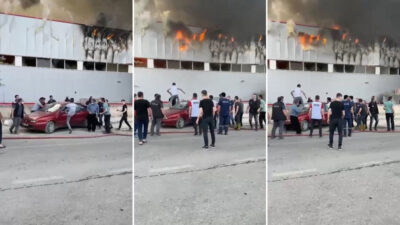 Bursa’daki fabrika yangınından yeni görüntüler