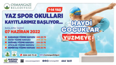 Osmangazi’de havuzlar çocuklar ile renklenecek